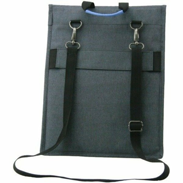 So-Mine Storage Bag, Slim Line, f/ 15in Laptop, Charcoal/Cobalt OSMSM454